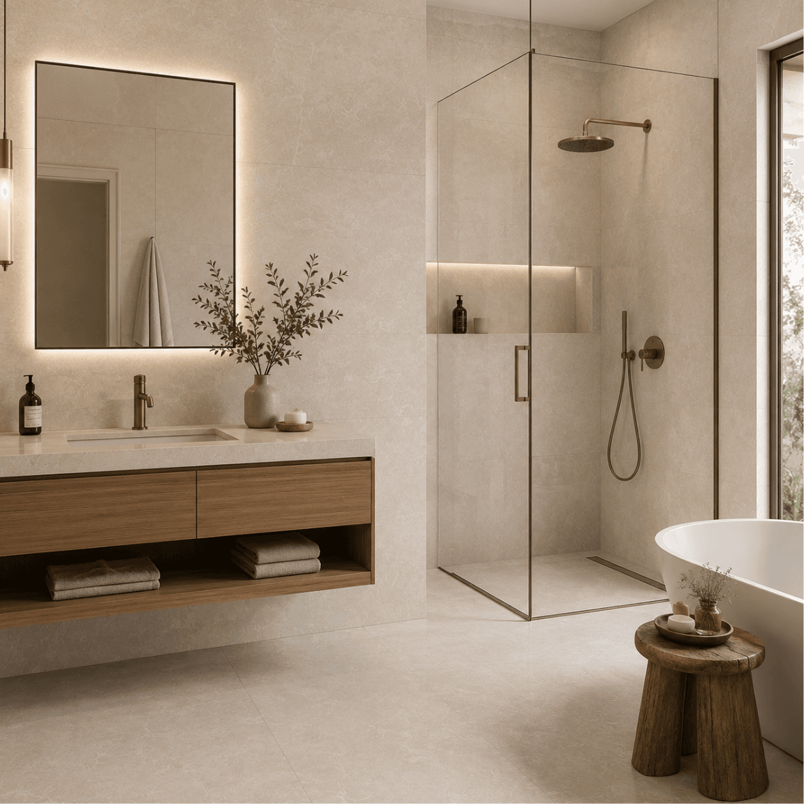 Elivate Beige Matte Porcelain Tile 24x48 - Image 2