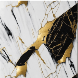 Gold White and Black Snakes PVC Decorative Wall Panel