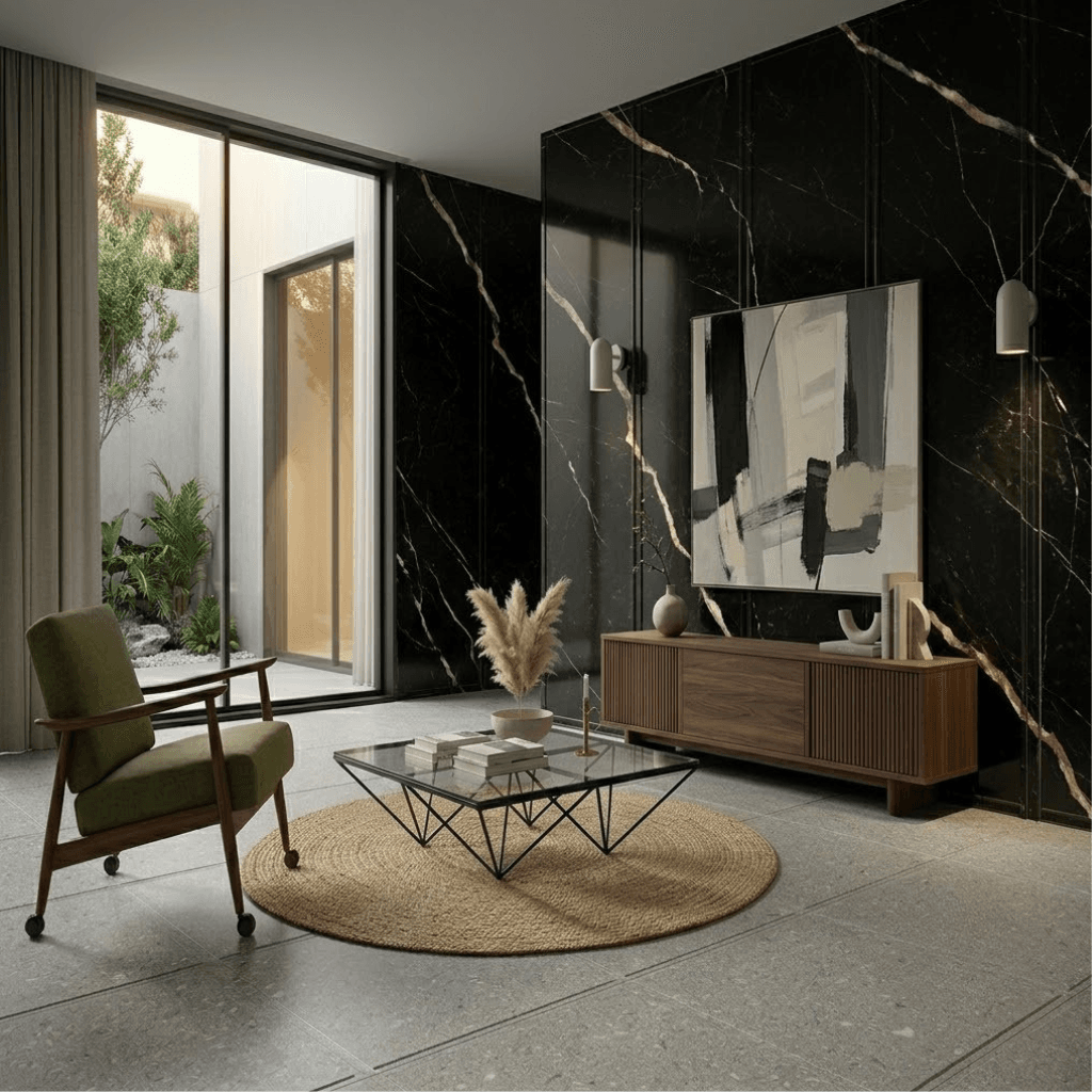 Black White Neurons PVC Decorative Wall Panel - Image 2