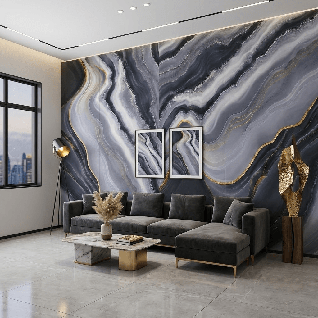 Grey Desert PVC Decorative Wall Panel - Image 2