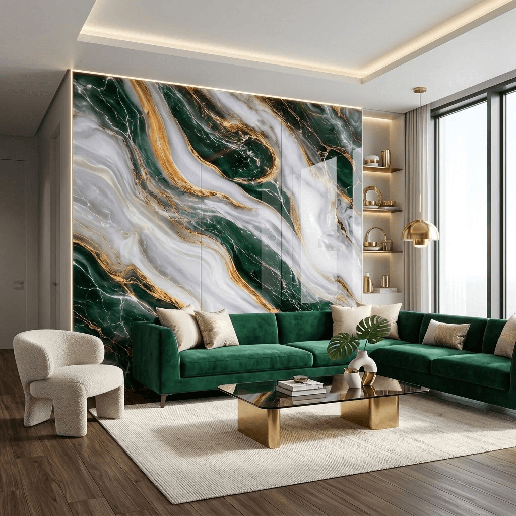 Spa Green PVC Decorative Wall Panel - Image 2