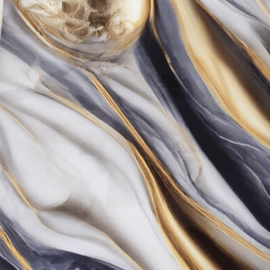 Blue Circle Gold PVC Decorative Wall Panel