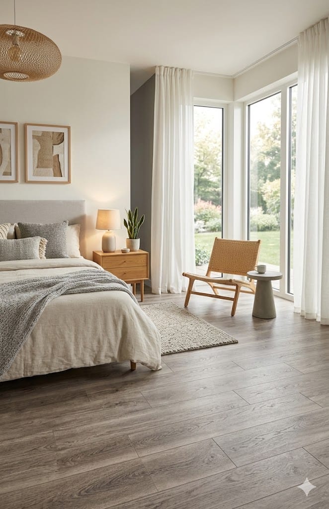 Sandstone Beige Rigid Core SPC Vinyl Flooring - Image 2