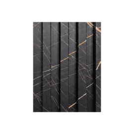 m10 black indoor fluted wall panel matte black gold veins