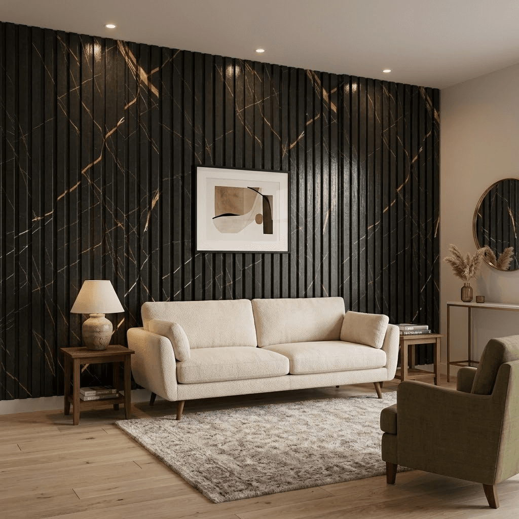 M10 Black Indoor Fluted Wall Panel - Image 2