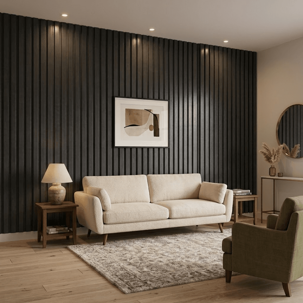 S21 Midnight Green Indoor Fluted Wall Panel - Image 2