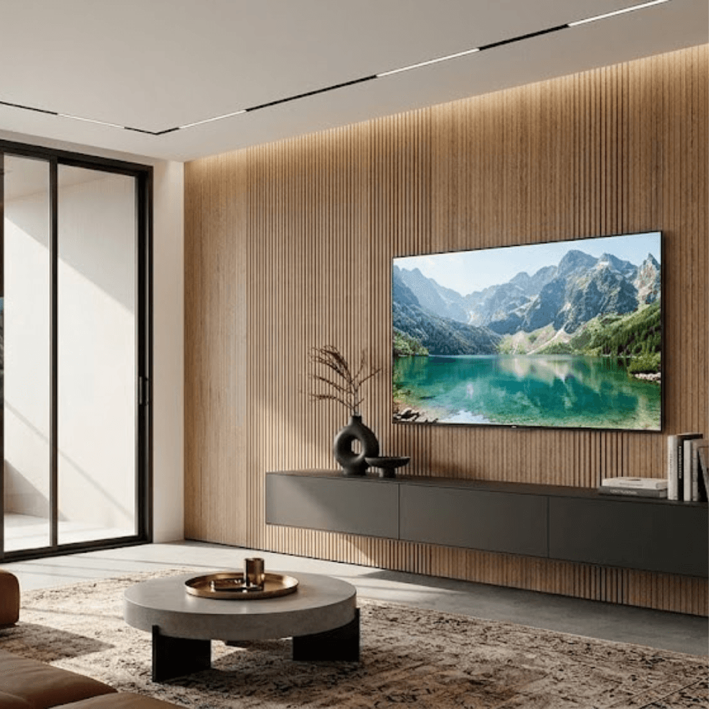 W24 Smoky Oak Grain Indoor Fluted Wall Panel - Image 2